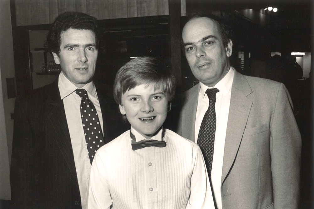 Raymond Gubbay with composer Howard Blake and a young Aled Jones